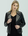 CRYSTAL Biker Studs | Blanc